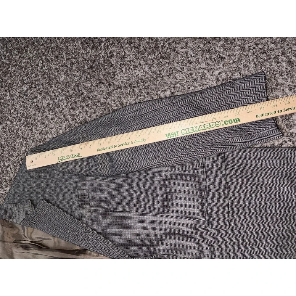 Vintage Lauren Ralph Lauren Blazer Wool‎ Suit Jacket  Herringbone Gray 42R Mens